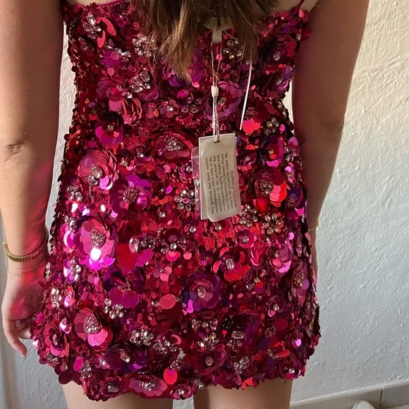 LoveShackFancy Rutherford Dress in Rouge Poppy NWT - Picture 9 of 9